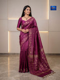 Modal Silk Jamdani Saree - Magenta