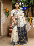 Pure Cotton Jamdani Saree with Blouse Piece