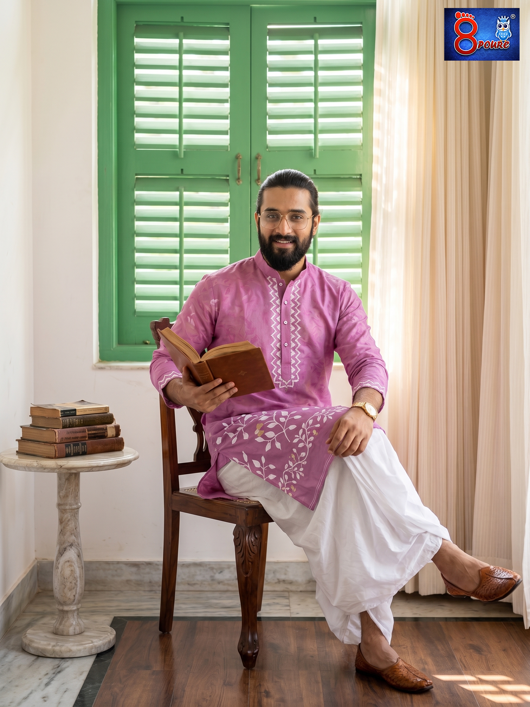 Woven Jamdani Kurta For Men