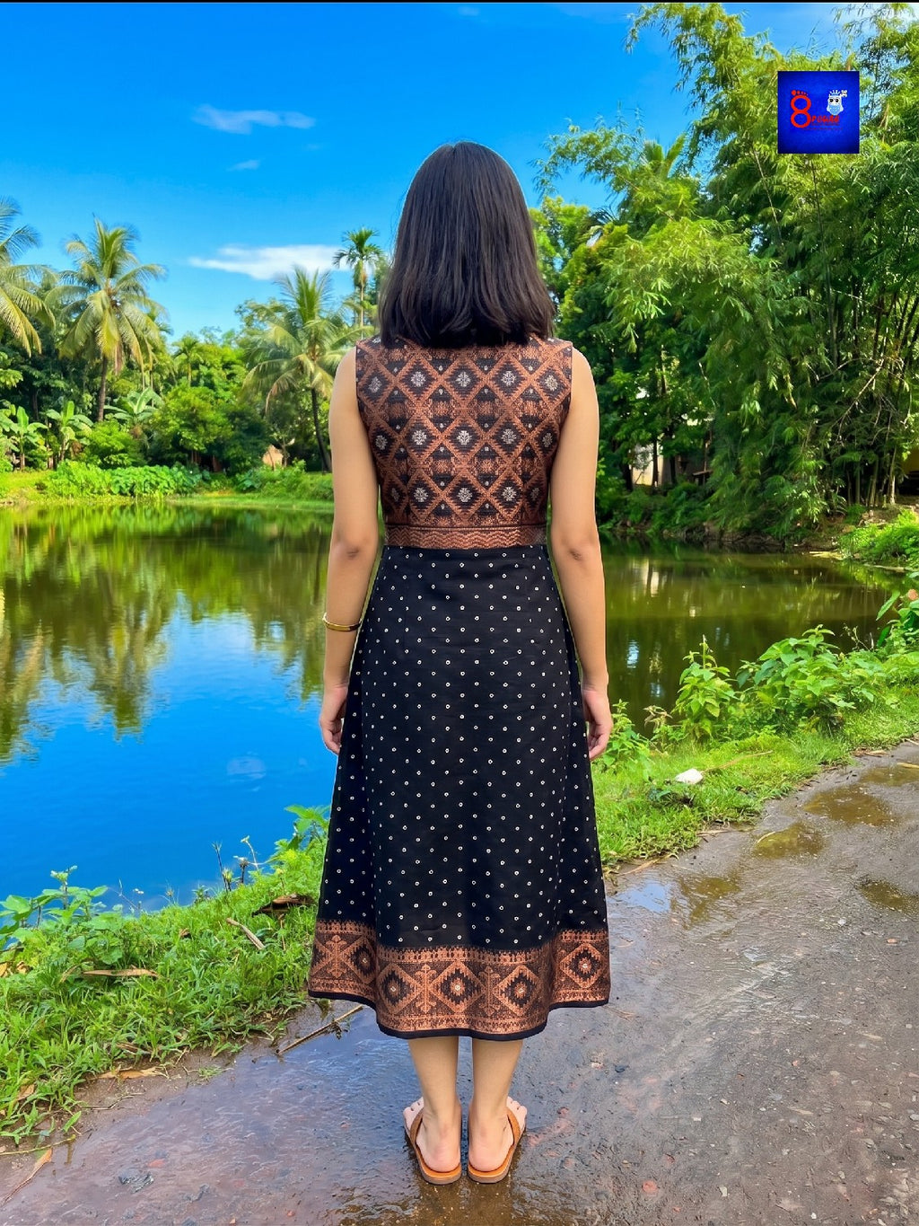 Jamdani A-Line Dress