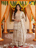 Jamdani Sharara 3-Piece Set - Coca White