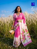 Pure Cotton Hand-Painted Saree