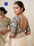 Pure Silk Kantha Stitch Blouse Piece