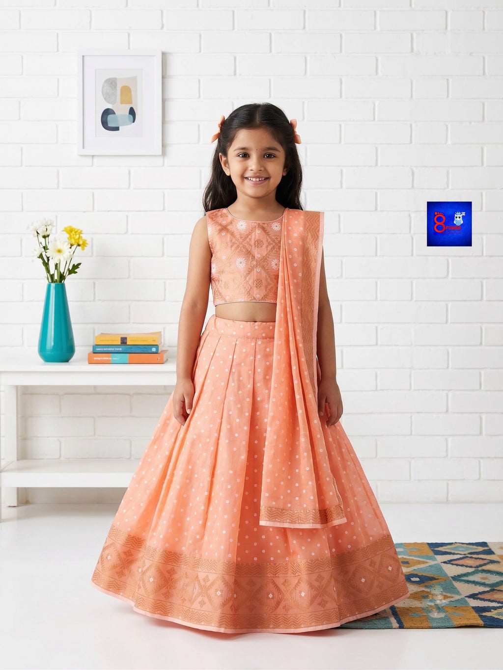Kids Lahenga Set( Three Pc)