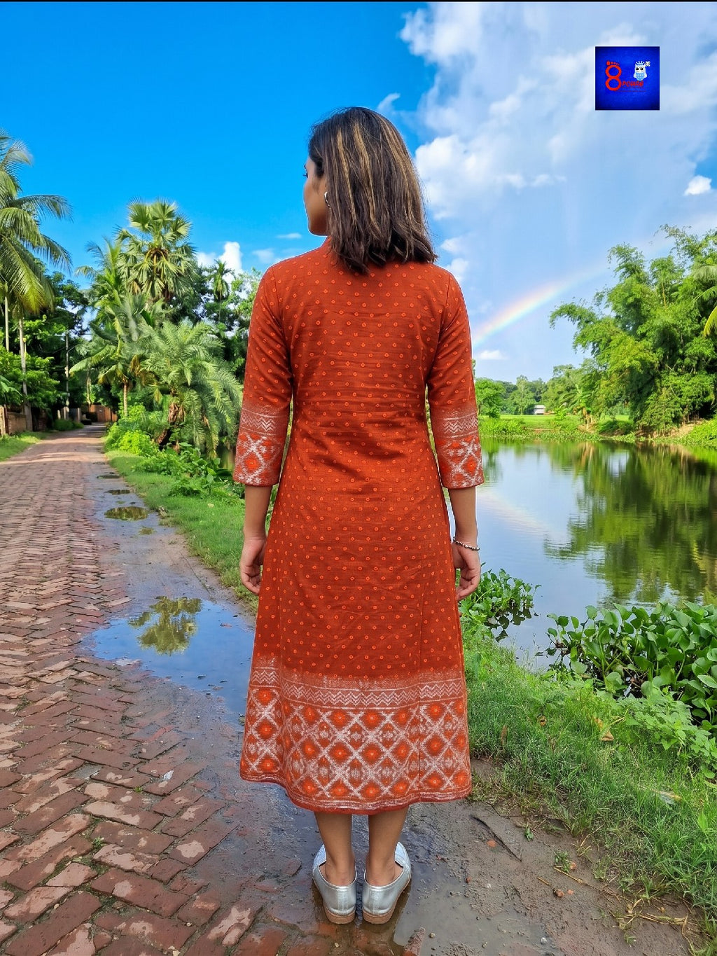 Jamdani A-Line Dress