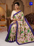 Threaded Fusion Silk Saree