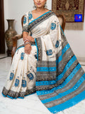 Pure Cotton Glittering Canvas Saree - Kolkata