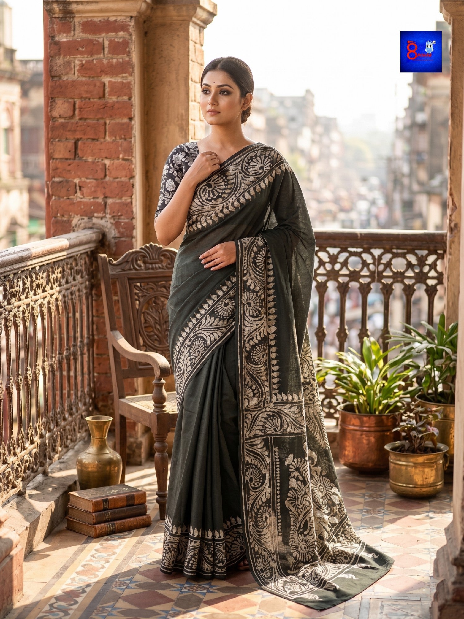 Pure Mulmul Cotton Batik Saree
