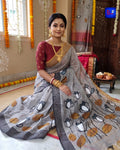 Hand-Painted Pure Bengal Cotton Saree