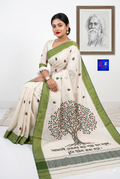 Canvas Saree - Pure Cotton Hand Painted