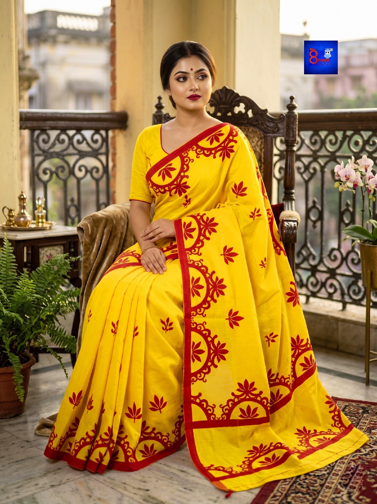 Pure Cotton Designer Appliqué Saree | CDA 01