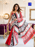Handwoven Cotton Hand Block Printed Saree