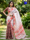 Designer Jamdani Kalamkari Saree