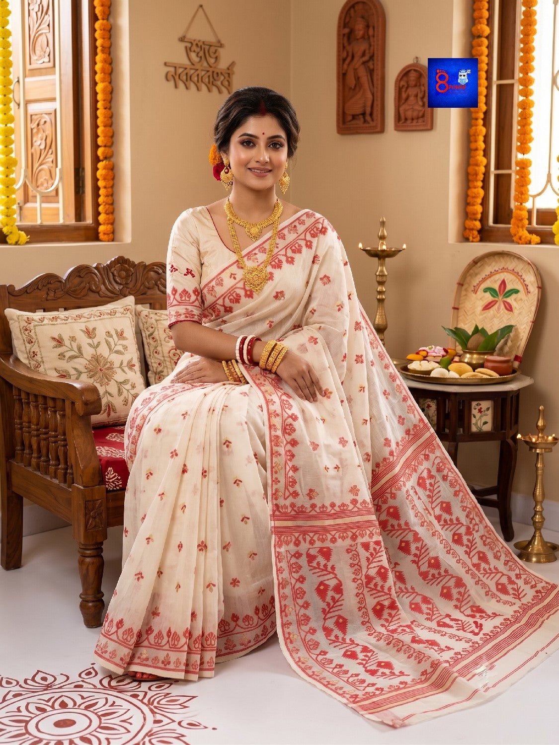 Authentic Handloom Jamdani Saree
