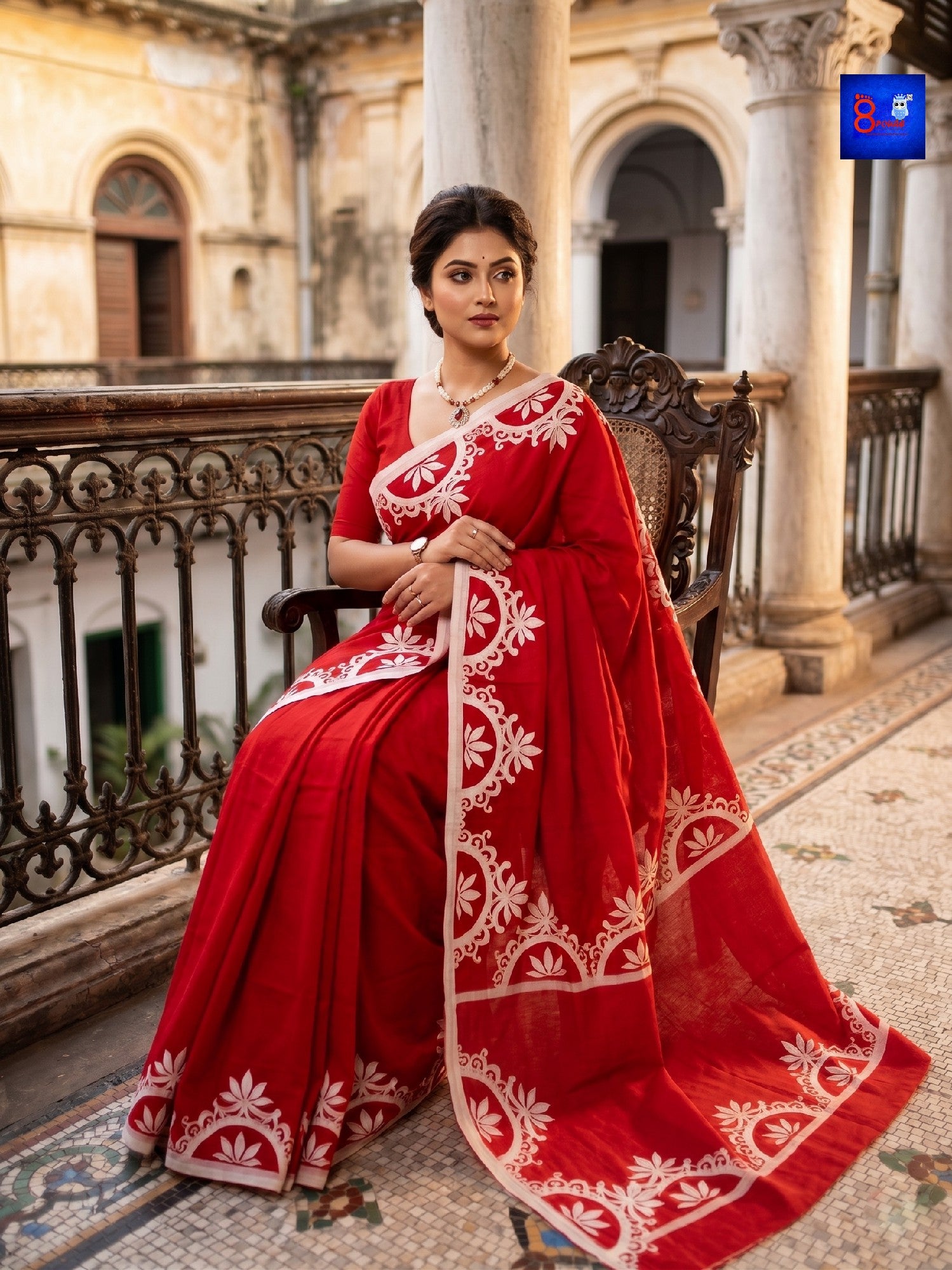 Pure Cotton Designer Appliqué Saree | CDA 03