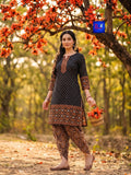 Jamdani Kurti with Kalamkari Dhoti Pant Set | JKDP03