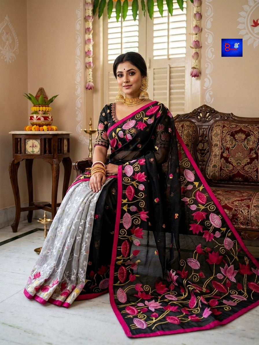 Bengali Jamdani Parsi embroidery
