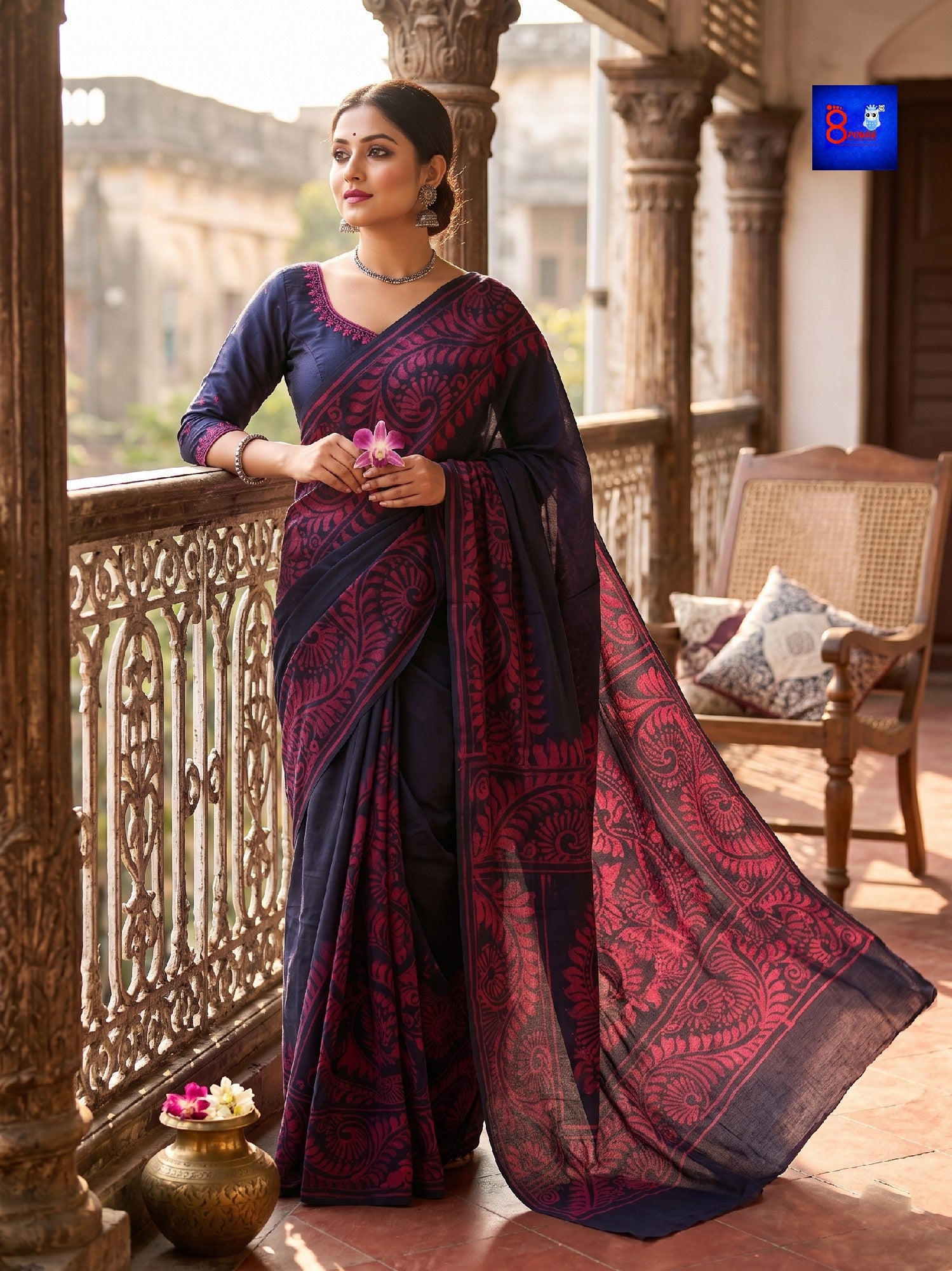 Pure Mulmul Cotton Batik Saree