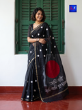 Canvas Saree - Pure Cotton Hand Painted