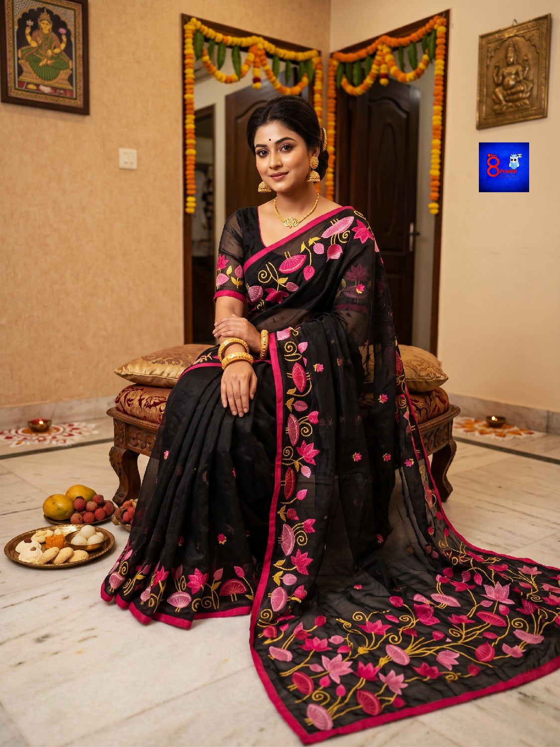 Bengali Jamdani Parsi embroidery