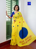 Canvas Saree - Pure Cotton Hand Painted