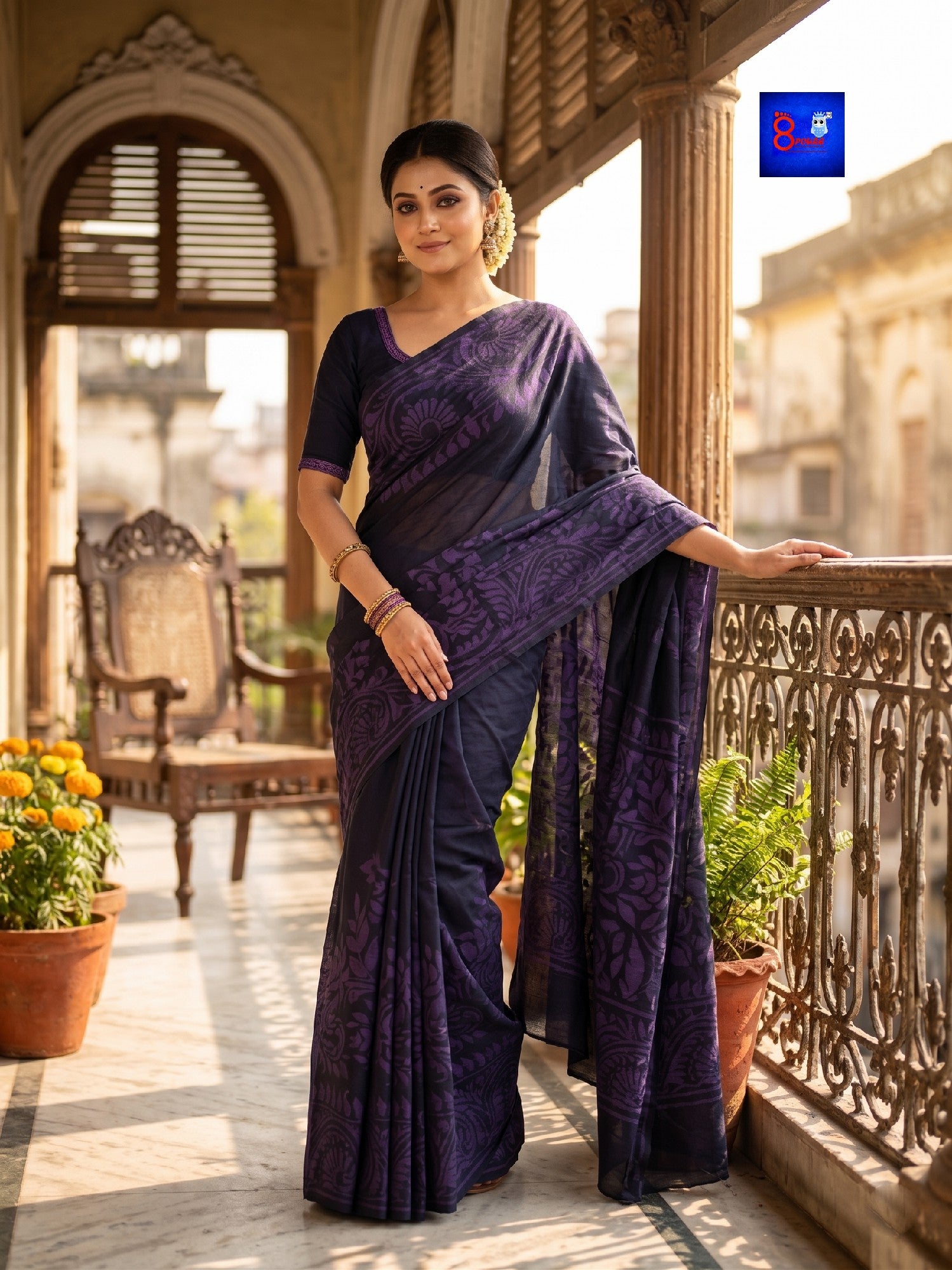 Pure Mulmul Cotton Batik Saree