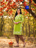 Jamdani Kurti with Kalamkari Dhoti Pant Set | JKDP04