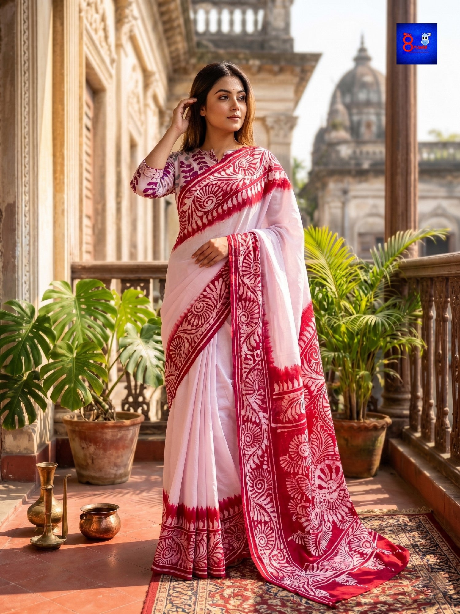 Pure Mulmul Cotton Batik Saree