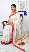 Canvas Saree - Pure Cotton Hand Painted