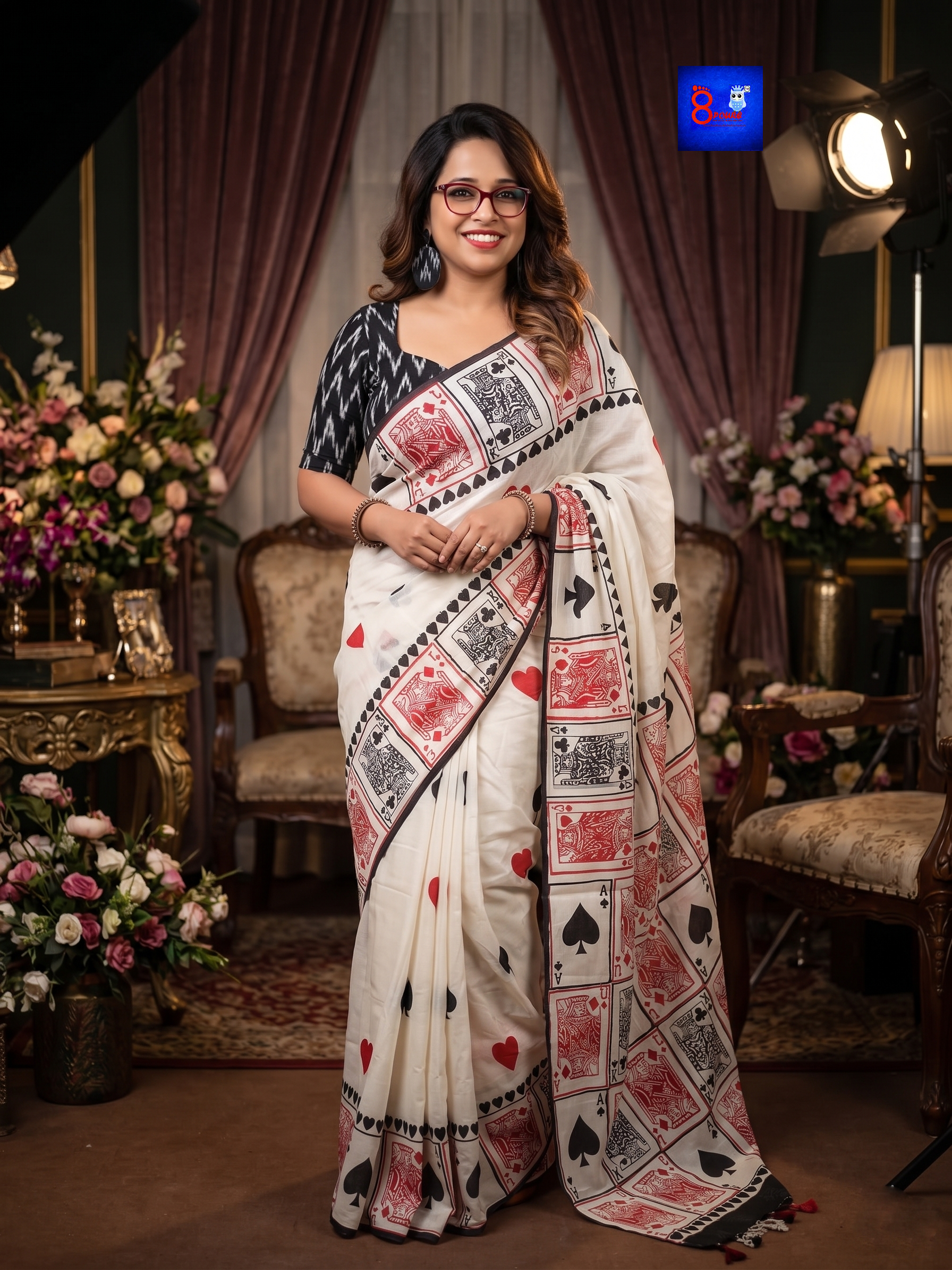 Handwoven Cotton Hand Block Printed Saree