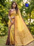 Designer Jamdani Kalamkari Saree