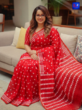 Handwoven Cotton Hand Block Printed Saree