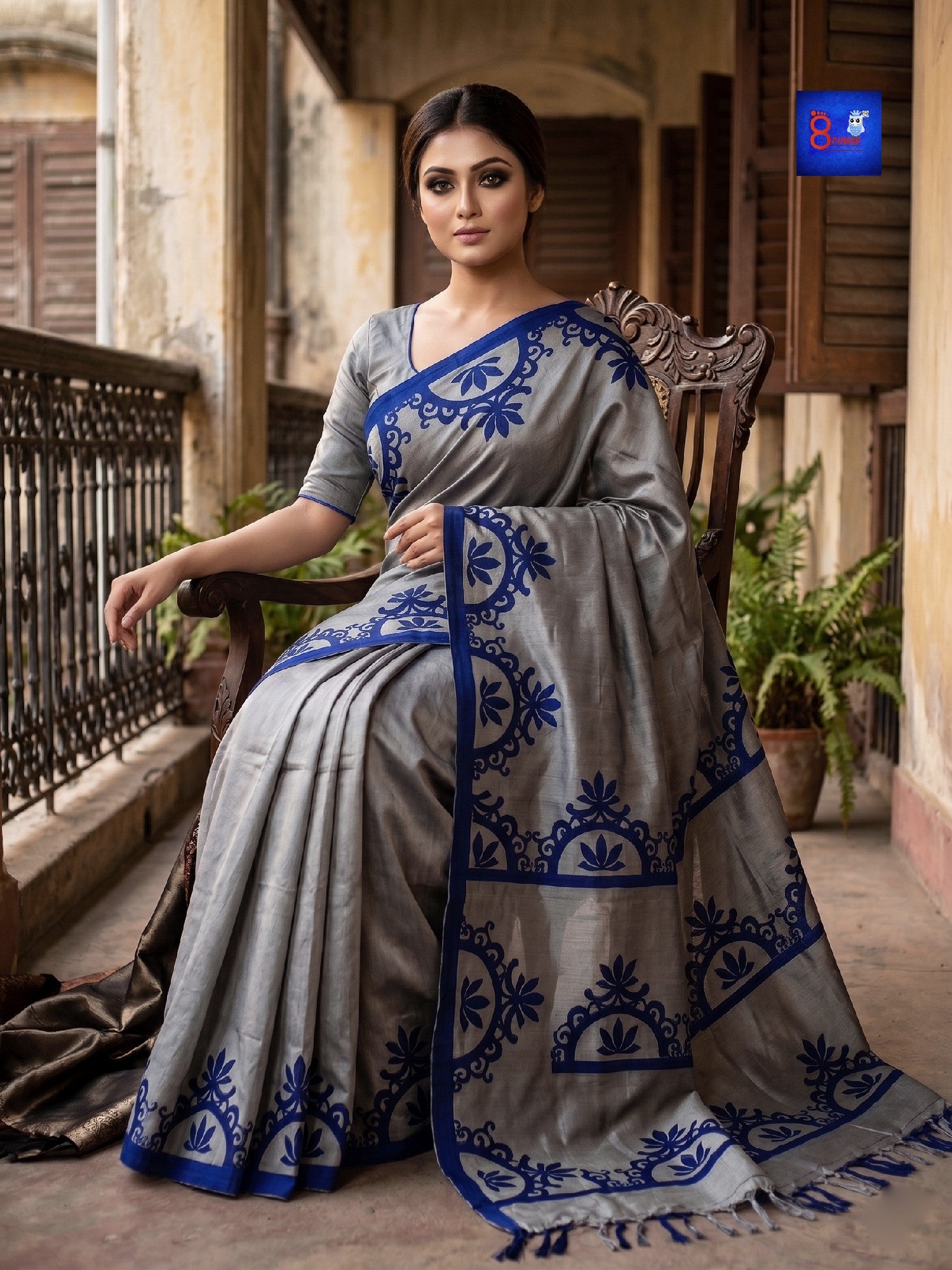 Pure Cotton Designer Appliqué Saree | CDA 05