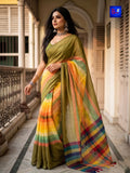 Lightweight Striped Mulmul Cotton Saree