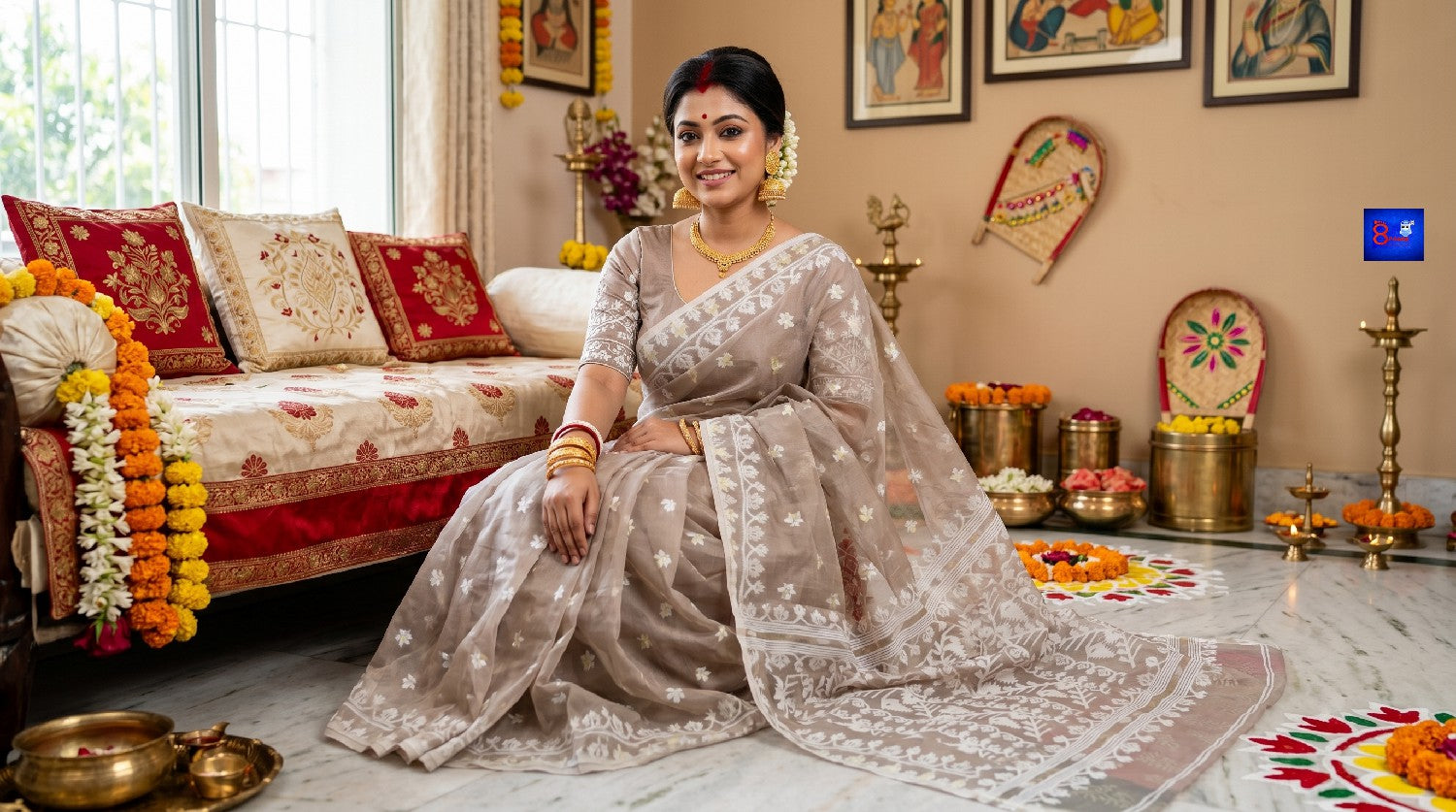 Authentic Handloom Jamdani Saree