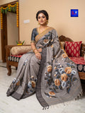 Hand-Painted Pure Bengal Cotton Saree