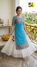 Handloom Jamdani Layered Dress