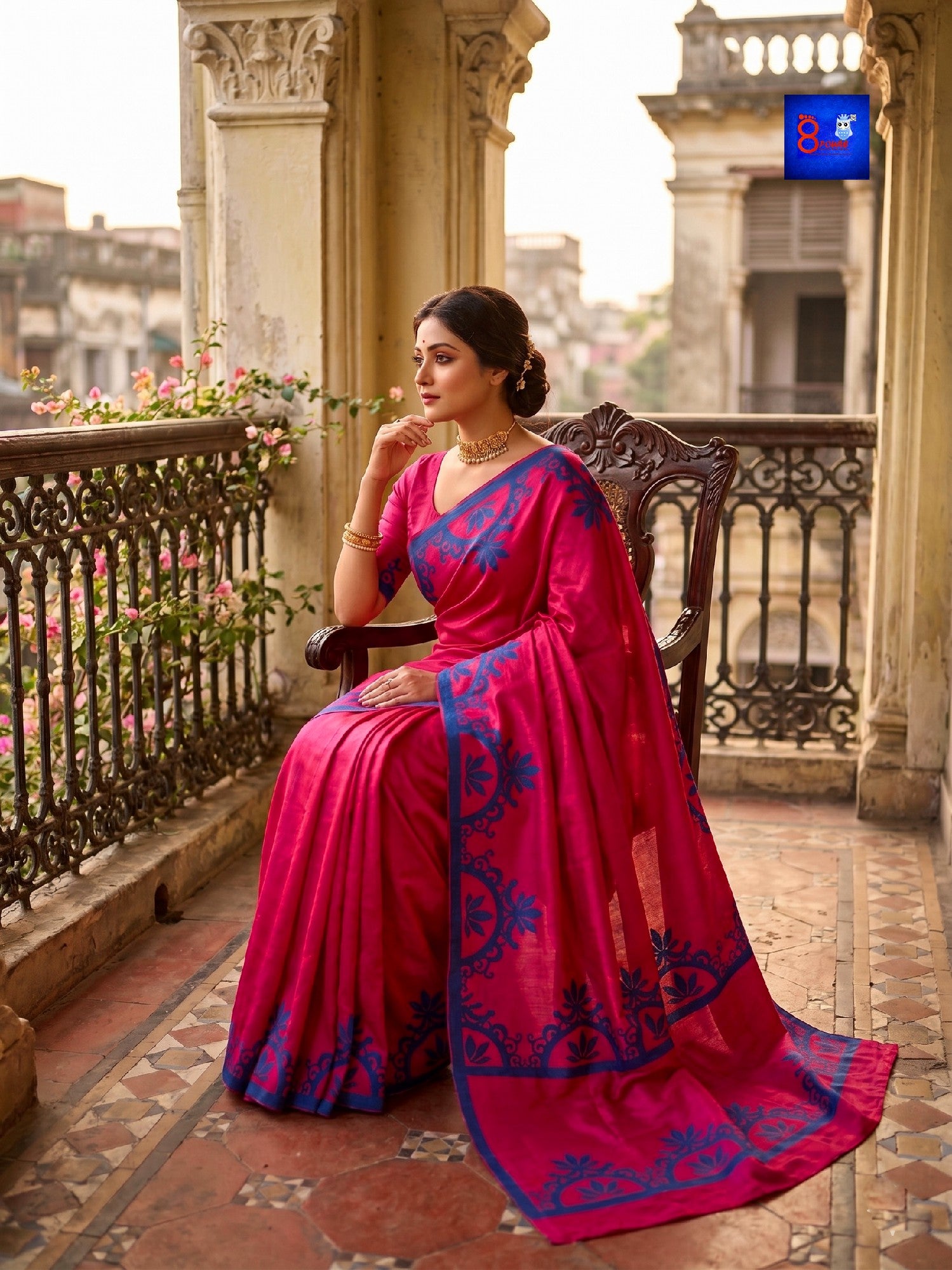 Pure Cotton Designer Appliqué Saree | CDA 06