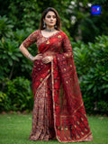 Designer Jamdani Kalamkari Saree