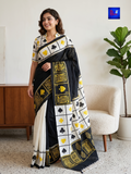 Handwoven Cotton Hand Block Printed Saree