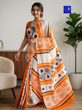 Handwoven Cotton Hand Block Printed Saree
