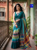 Lightweight Striped Mulmul Cotton Saree