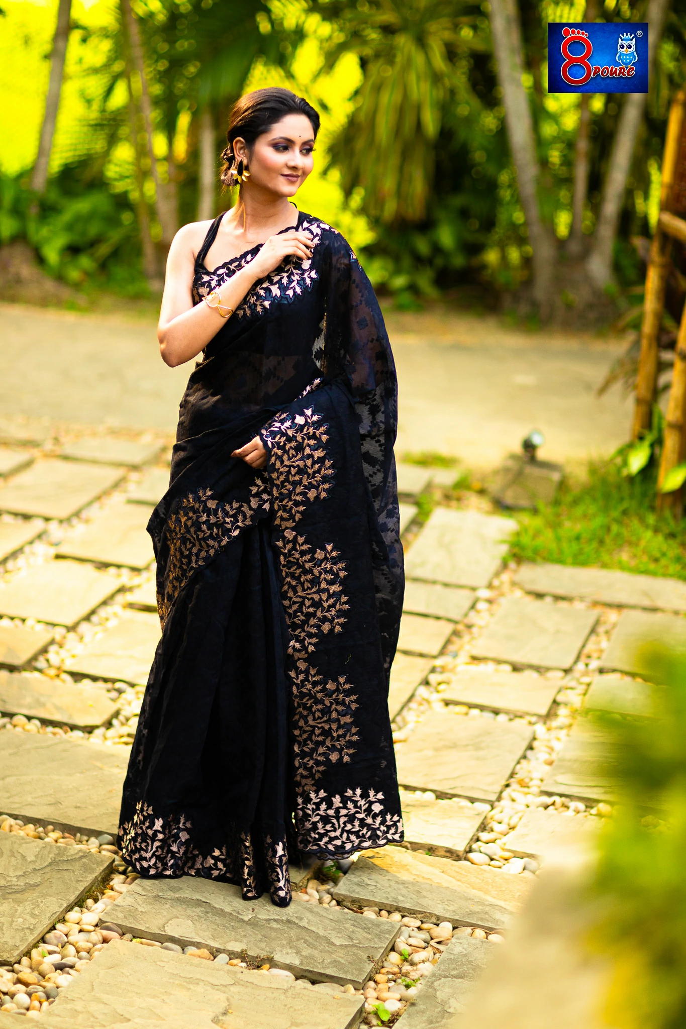 8POURE JAMDANI ZARDOSHI | BLACK | TPP 08