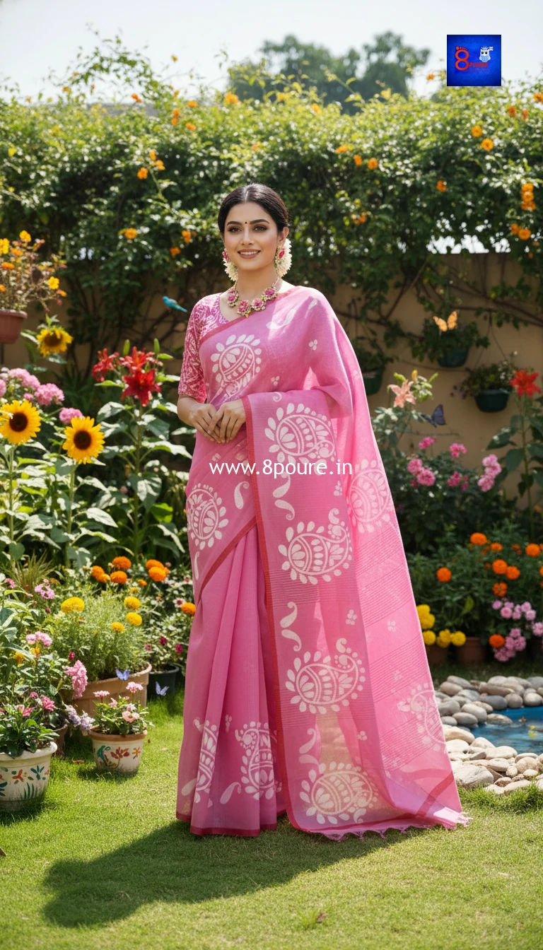 BloomGloom - Hand Painted Resham Cotton Sarees	