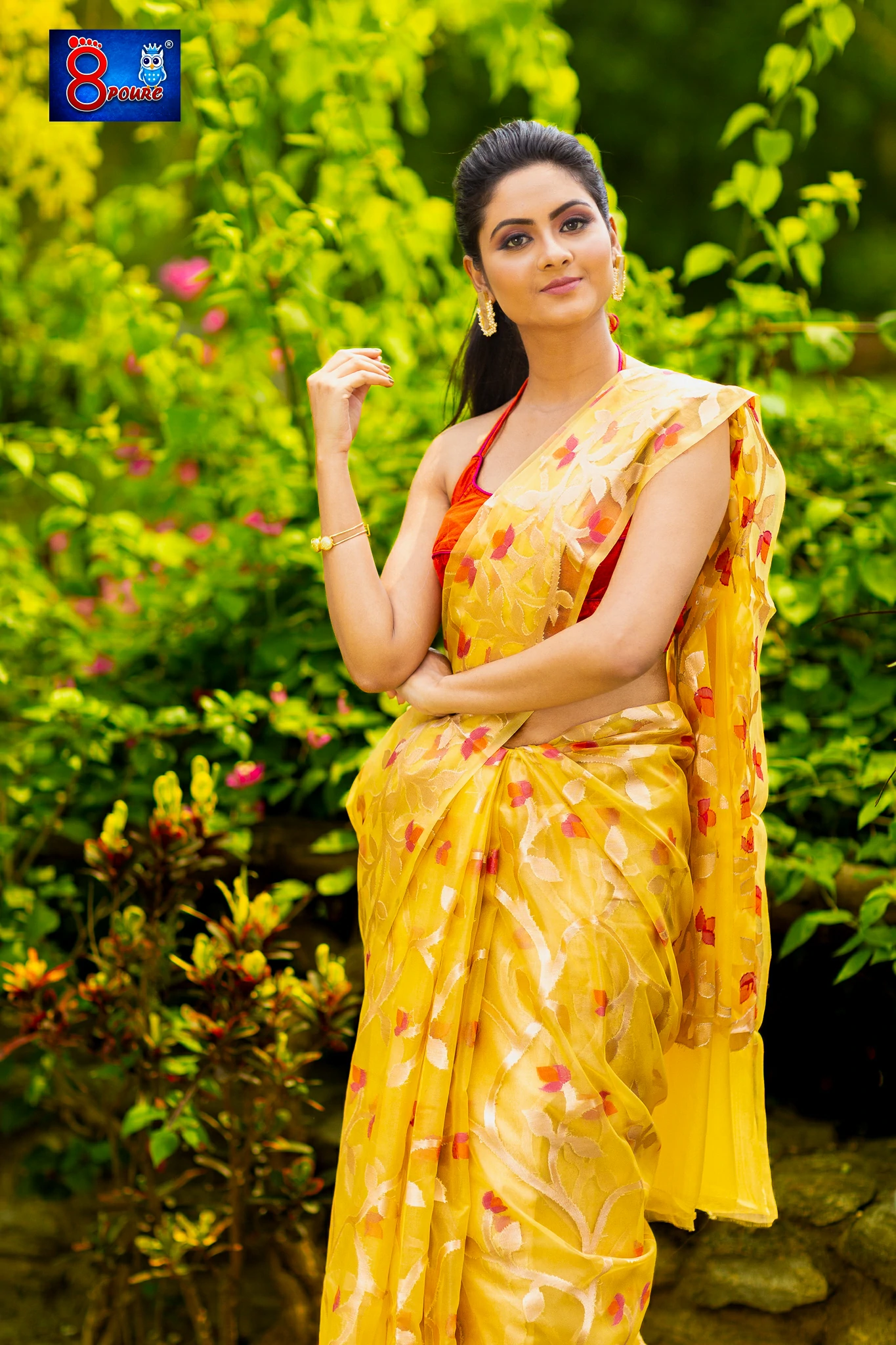 MINEKARI ZARI MUSLINE SAREE | YELLOW | TPP 01