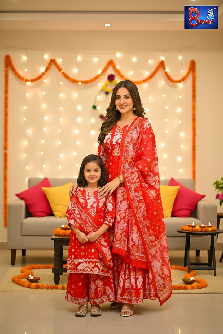 Baby Jamdani Sharara Set | CCP 12 | Red White	