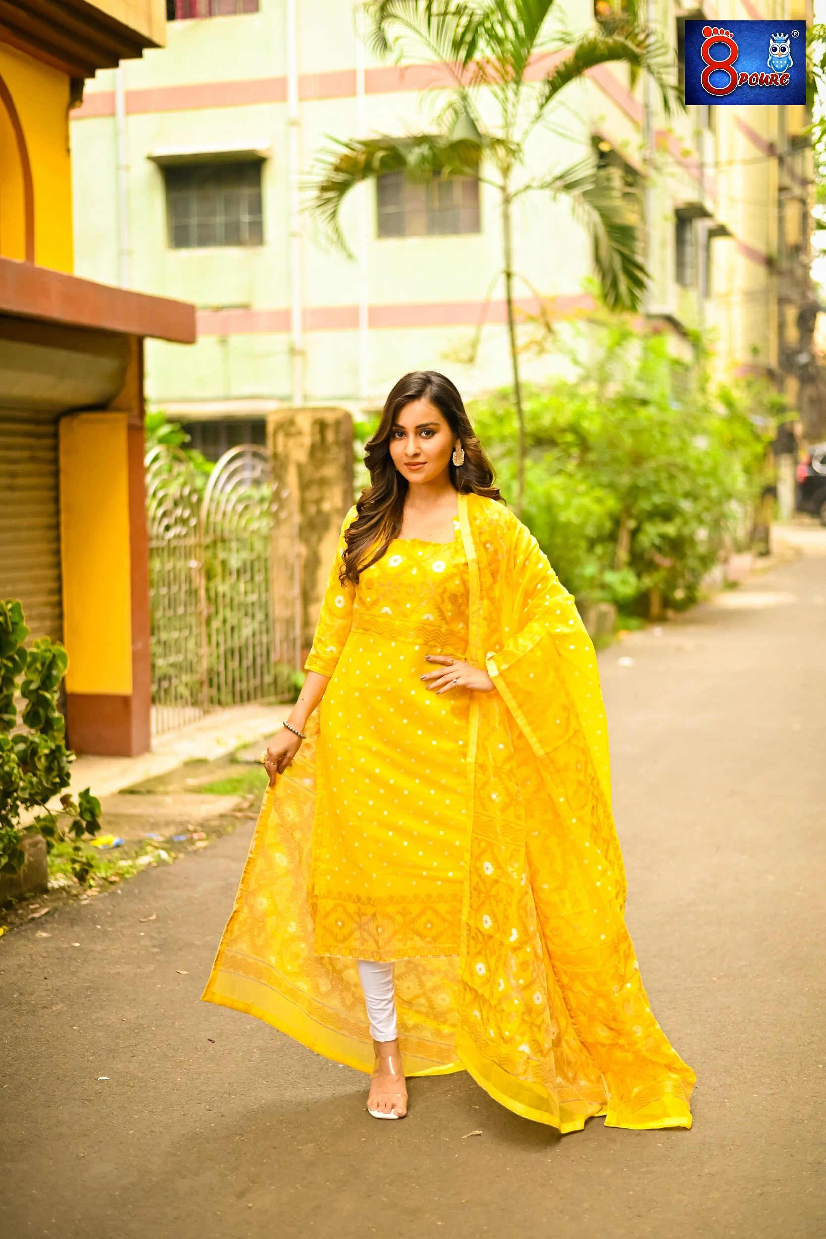 Yellow Jamdani Kurti Dupatta | JKD 79