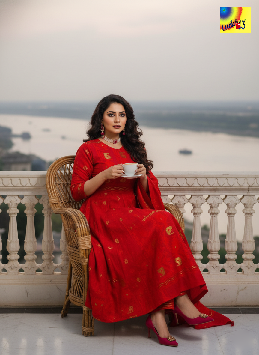 Jamdani Kurti , Pant with Dupatta	