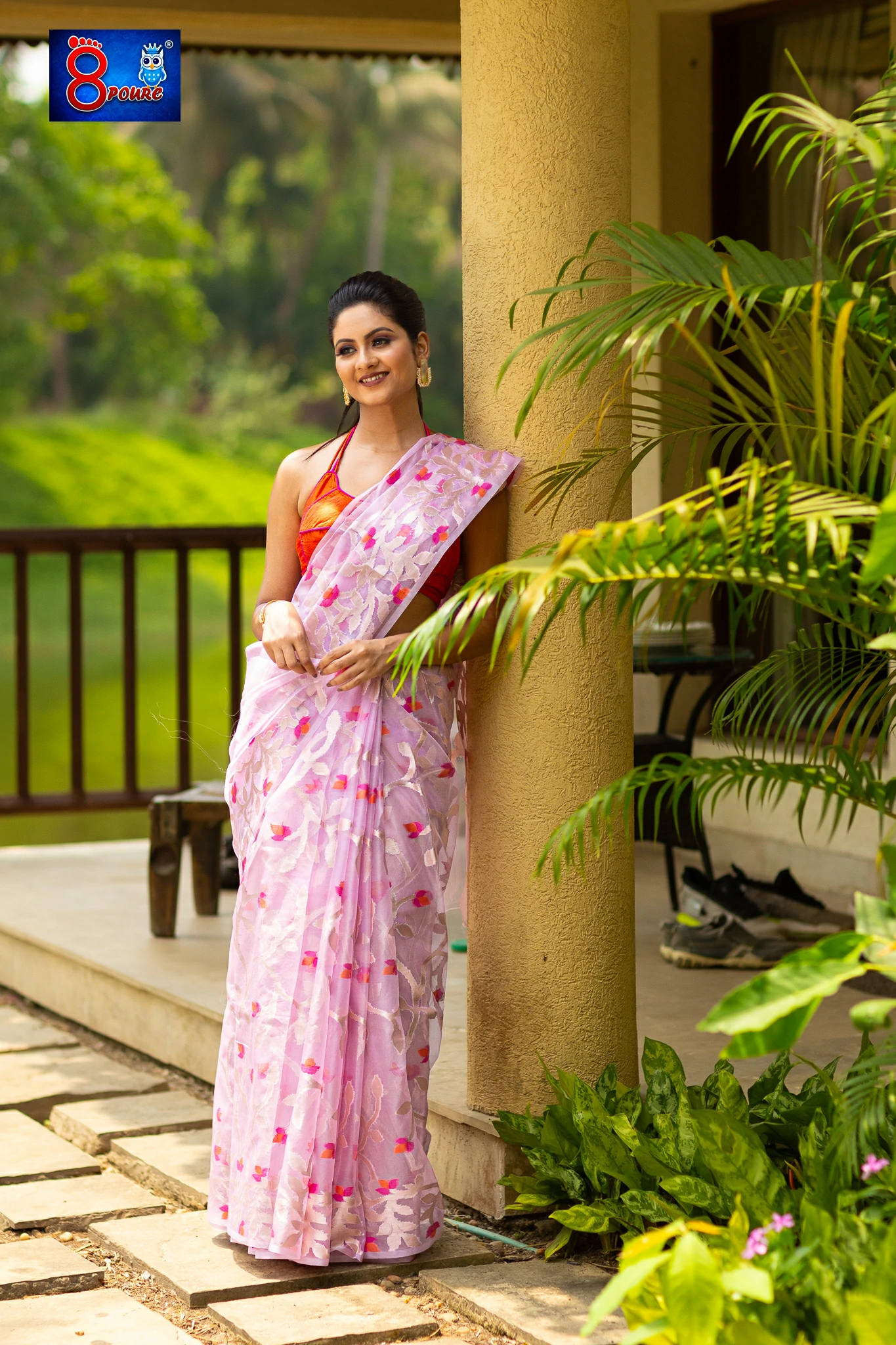 MINEKARI ZARI MUSLINE SAREE | MAUVE | TPP 03