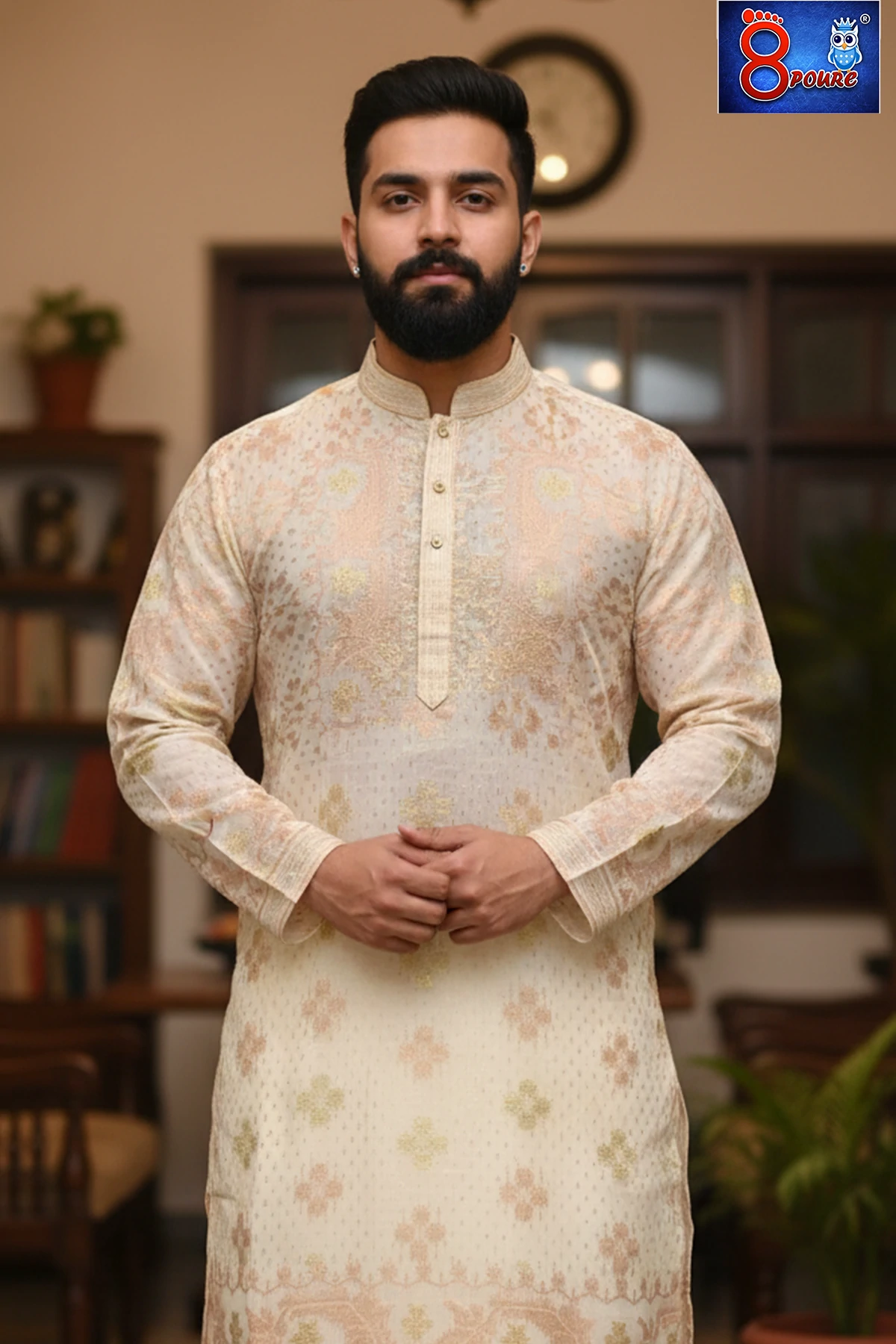 Pure Handloom Jamdani Men Kurta | MKJ 14